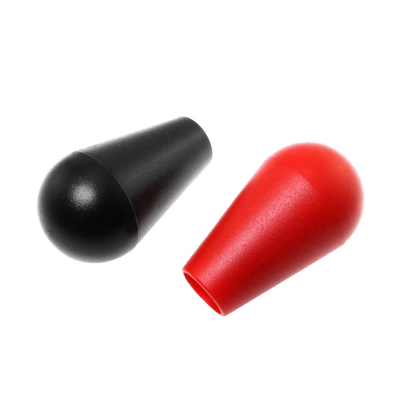 Maxmoral 2pcs Arcade Ellipse American Style Joystick Topball Handle Arcade Ball Top Replacement Accessories for Arcade1up Cabinet Red Black - Image 2